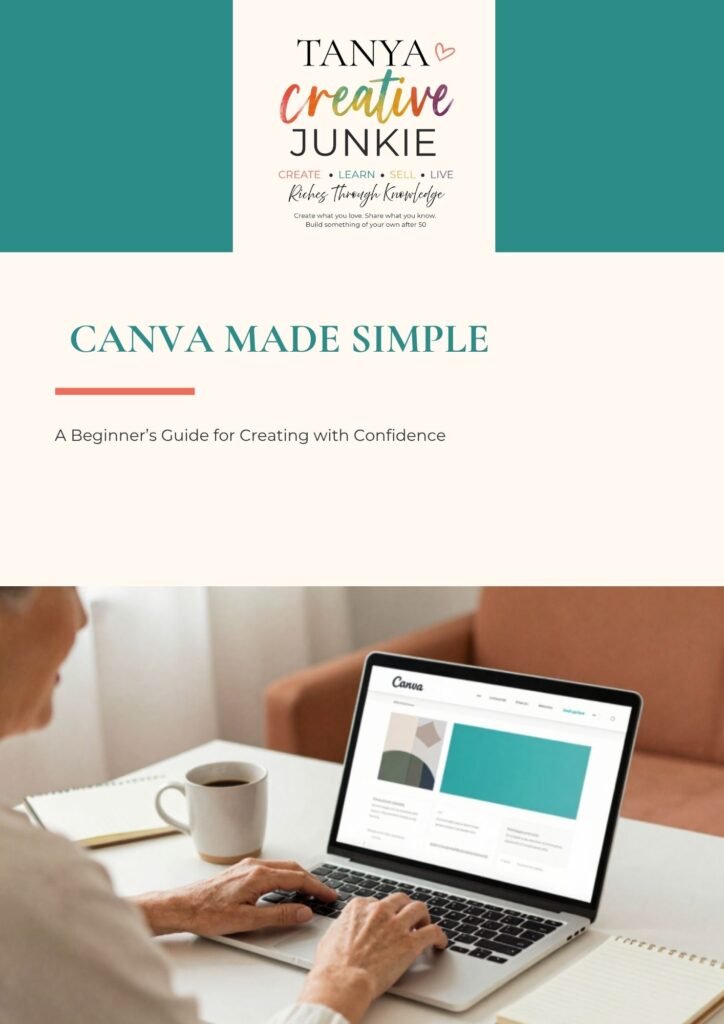 Canva Made Simple beginner’s guide cover by Tanya Creative Junkie