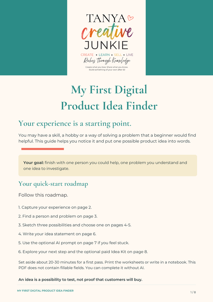 My First Digital Product Idea Finder